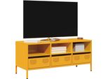 Mobile Tv In Stile Elegante Giallo Senape 101,5X39X43,5 Cm Acciaio Laminato A Freddo - Mobili Tv Hommie4233745 1Pacco