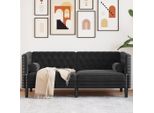 Best Furniture Divano Chesterfield Con Imbottiture A 2 Posti In Velluto Nero - Divani Classici Cloris New9812154 1Parcel
