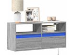 Mobile Tv A Parete Resistente Con Illuminazione A Led Grigio Sonoma 100X31X45 Cm - Mobili Tv Octo9829393 1Pacco