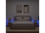 Maison Exclusive - Comodini Led 2 Pezzi Rovere Artisan 35X39X55 Cm Materiale Ligneo