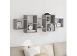 Maison Exclusive - Mensola Da Parete Grigio Cemento 129X18X42 Cm Materiale Ligneo
