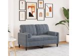 Divano A 2 Posti In Stile Elegante Con Cuscini Decorativi In Velluto Grigio Scuro Da 120 Cm - Classic Sofas Hommie7880831 2Parcel