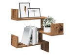 Stabli MöBel Mensole Angolari A Parete 2 Pz. Aspetto Legno Recuperato 40X40X49,5 Materiale A Base Di Legno - Mensole A Muro CC8333763 1Pz