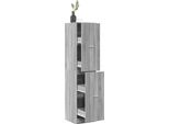 Pratica Vetrinetta Da Appoggio Grigio Sonoma 40X41X174,5 Cm Legno Composito - Cassettiere ,Mobili Di Design 3403156 2Parti