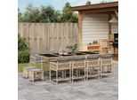 Set Di Mobili Da Giardino In Stile Elegante Set Di Mobili Da Balcone Set Da Pranzo Da Giardino 13 Pezzi Con Cuscini Beige Mix Poly Rattan - Set Di Mobili Da Giardino Hommie8847124 5Parcel