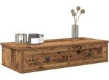 Maison Exclusive - Mensola A Muro Con Cassetti Effetto Legno Antico 80X31X17Cm Materiale Ligneo
