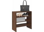 Design New Portascarpe 2 Pezzi Impilabili Look Rovere Marrone 60X30X30,5 Cm - Portascarpe Mobili2025 CHY2254207 1Pacco