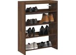 Design New Shoe Rack Brown Oak-Look 60X25X81 Cm Materiale A Base Di Legno - Mobili Portascarpe2025 CHY8382550 1Parcel