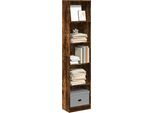 Pratica Libreria In Rovere Fumé 40X24X176 Cm In Legno Composito - Librerie ,Mobili Di Design 2892602 1Pacco
