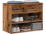 Panca Per Scarpe Di Design In Legno Vecchio 60X30X45 Cm - Portascarpe 2025 New5467466 1Parcel