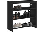 Best MöBel Portascarpe Nero 60X25X62 Cm Materiale A Base Di Legno - Portascarpe Cloris New2704510 1Pacco