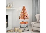 Maison Exclusive - Albero Di Natale Da Decorare Marrone Cera 100 Cm Legno Massello Di Pino