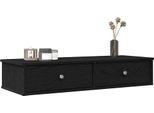 Maison Exclusive - Mensola A Muro Con Cassetti Nero 100X37,5X19 Cm Materiale Ligneo