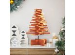 Maison Exclusive - Albero Di Natale Da Decorare Marrone Cera 60 Cm Legno Massello Di Pino