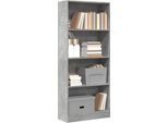 2025 Libreria Cloris Grigio Cemento 60X24X143 Cm Materiale Legno - Librerie Vendita1816301 1Pacco