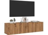 Maison Exclusive - Mobile Tv In Rovere Artisan 120X30X30 Cm Materiale Ligneo
