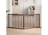 Best Furniture Cancello Per Cani 2 Pz. Cancelletto Pieghevole Per Cani Marrone 160 Cm In Legno Di Pioppo - Casette Per Cani CL4945560 1Pacco