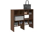Stabli MöBel Portascarpe 2 Pezzi Impilabili Effetto Rovere Marrone 89,5X30X40 Cm - Appendiabiti CC7689139 1Pacco