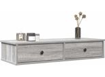 Maison Exclusive - Mensola A Muro Con Cassetti Grigio Sonoma 100X37,5X19 Cm