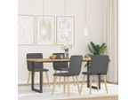 Sedie Da Pranzo In Stile Elegante 4 Pz. Tessuto Grigio Scuro - Sedie Da Pranzo Hommie3665720 2Pz