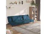 Best Furniture Divano Letto A 2 Posti Con 2 Cuscini In Velluto Blu - Divani Classici Cloris New9898126 1Parcel