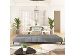 Best Furniture Divano Letto 2 Posti Velluto Grigio Chiaro - Divani Classici Cloris New9695150 1Pacco