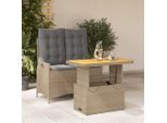 2025 Set Di Mobili Da Giardino Moderni Set Di Mobili Da Balcone Set Da Pranzo Da Giardino A 2 Pezzi Con Cuscini Beige Poly Rattan - Set Di Mobili Da Giardino, Design 9238653 2Parcel