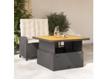 Bei Cloris Set Di Mobili Da Giardino Set Di Mobili Da Balcone Set Da Pranzo Da Giardino A 2 Pezzi Con Cuscini In Poly Rattan Nero - Set Di Mobili Da Giardino New2536129 2Parcel