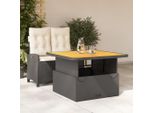Bei Cloris Set Di Mobili Da Giardino Set Di Mobili Da Balcone Set Da Pranzo Da Giardino In 2 Pezzi Con Cuscini Nero Poly Rattan - Set Di Mobili Da Giardino New2544941 2Parcel