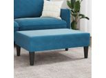 Pouf Design Blu 77X55X31 Cm In Velluto - Pouf 2025 Nuovo1430316 1Pacco