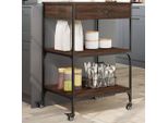Bei Cloris Carrello Da Cucina Effetto Rovere Marrone 60X48X89,5 Cm Materiale A Base Di Legno - Carrello Di Servizio Nuovo5019843 1Pacco