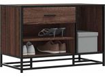 Bei Cloris Panca Per Scarpe Marrone Effetto Rovere 80X40X53,5 Cm Materiale A Base Di Legno Metallo - Panche Nuovo6695034 1Pacco
