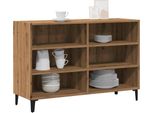Credenza Vetrina In Stile Elegante Rovere Artigianale 103,5X35X70 Cm Materiale A Base Di Legno - Cassettiere Hommie6458486 1Pacco