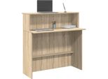 2025 Cloris Mobile Vetrina Bancone Reception Rovere Sonoma 100 X 50 X 103,5 Cm Materiale A Base Di Legno - Cassettiere Vendita3076320 1Pacco