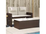 Stabli MöBel Panca Da Giardino Regolabile Con Cuscino In Poly Rattan Marrone - Panche Da Giardino CC8035104 1Pacco