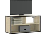 2025 Mobile Tv Cloris Rovere Sonoma 80X31X39,5 Cm Materiale A Base Di Legno E Metallo - Mobili Tv Vendita2690286 1Pacco