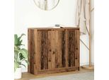 Credenza Vetrina In Stile Elegante Effetto Legno Vecchio 85X34X76 Cm Materiale Legno - Cassettiere Hommie3964193 1Pacco