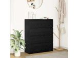 Best MöBel Credenza In Vetro Effetto Rovere Nero 80X35X99 Cm Materiale Legno - Cassettiere Cloris Neu8668921 2Parcel