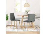 Sedie Da Pranzo In Stile Elegante 2Pz. Tessuto Grigio Scuro - Sedie Da Pranzo Hommie1751067 1Pz