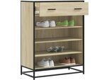 Design Nuova Scarpiera Sonoma Rovere 75X38X97,5 Cm Materiale Legno Metallo - Scaffali Per Scarpe Mobili2025 CHY5240304 2Parti