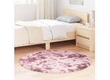 Tappeto Durevole Shaggy A Pelo Alto Navarra Rosa Antico 120X120 Cm Poliestere - Tappeti Di Design Octo7460923 1Pacco