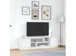 Maison Exclusive - Mobile Porta Tv Bianco 188,5X41X50 Cm In Legno Multistrato