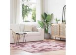 Stabli MöBel Tappeto Shaggy A Pelo Alto Navarra Rosa Antico 200X200 Cm Poliestere - Tappeti Di Design CC1334191 1Pacco