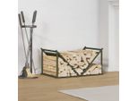 Best MöBel Porta Legna Verde Oliva 70X43X34,5 Cm Acciaio Laminato A Freddo - Porta Legna Cloris Nuovo5309998 1Pacco