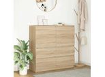 Vetrina Durevole Credenza Rovere Sonoma 100X35X99 Cm Materiale A Base Di Legno - Cassettiere Octo5274904 2Parti