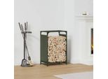 Porta Legna Di Design Verde Oliva 44X28X65 Cm In Acciaio Laminato A Freddo - Porta Legna 2025 Nuovo9002241 1Pacco