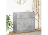 Maison Exclusive - Credenza Con Cassetto Grigio Cemento 80X34X76 Cm Materiale Ligneo