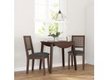 Bei Cloris Sedie Da Pranzo Con Cuscino 2 Pz. Legno Massiccio Marrone - Sedie Da Pranzo Nuovo5021273 1Pz
