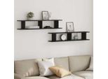 Maison Exclusive - Mensole Da Parete 2 Pezzi. Effetto Rovere Nero 105X18X20Cm Materiale Ligneo