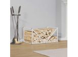 Bei Cloris Porta Legna Bianco 70X43X34,5 Cm Acciaio Laminato A Freddo - Porta Legna Nuovo3251932 1Pacco